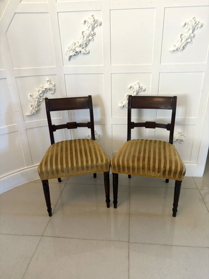 Pair of Antique George III Quality Mahogany Side Chairs